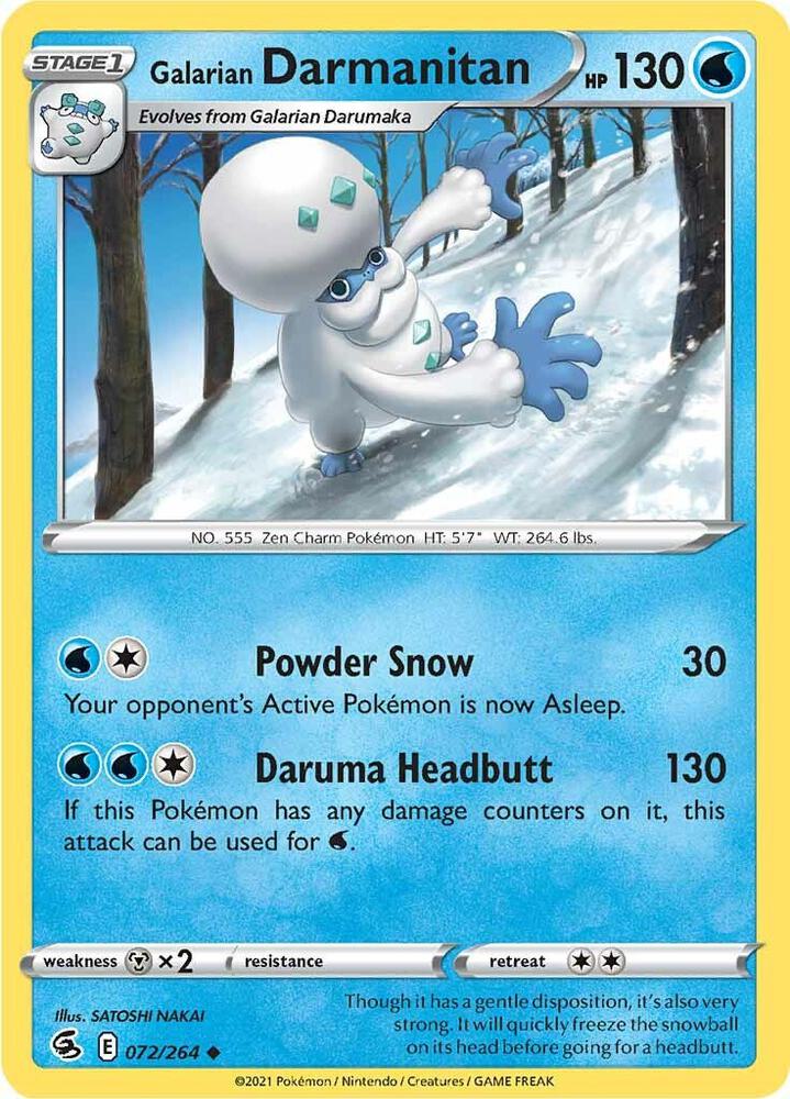 Galarian Darmanitan - 072/264 Uncommon SWSH08: Fusion Strike