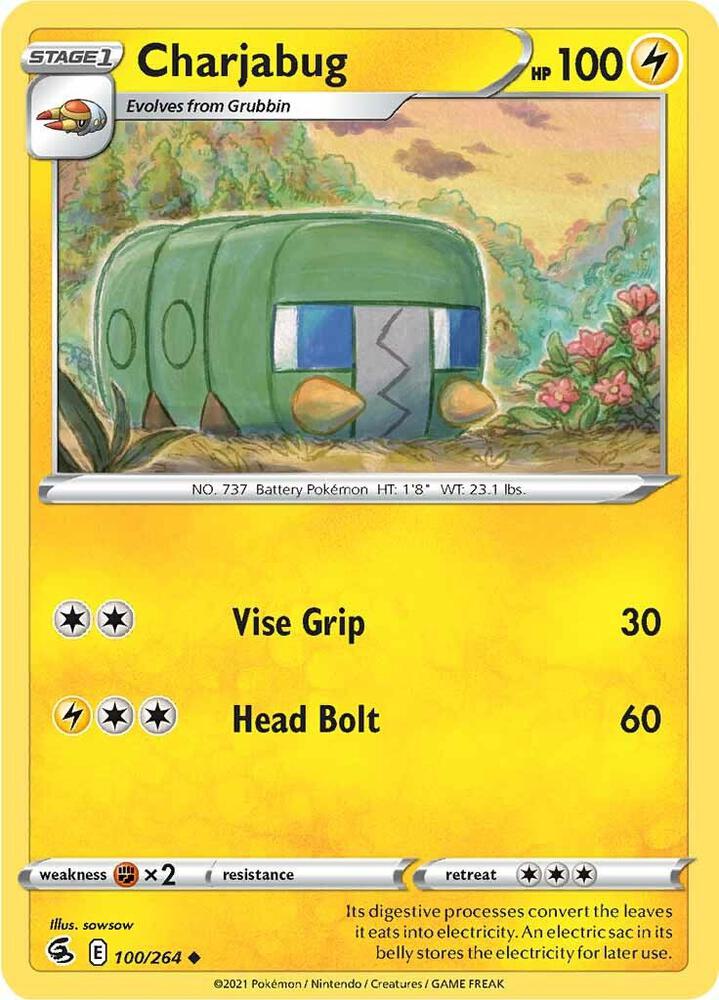 Charjabug - 100/264 Uncommon SWSH08: Fusion Strike