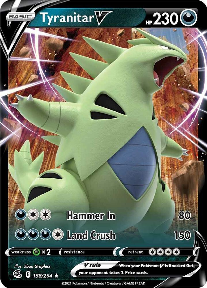 Tyranitar V - 158/264 Ultra Rare SWSH08: Fusion Strike