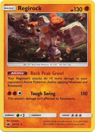 Regirock - 53/111 (Cosmos Holo) Promo SM Promos