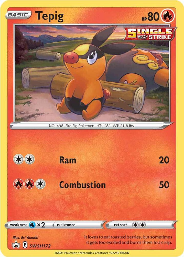 Tepig - SWSH172 SWSH172 Promo Sword & Shield Promo Cards Pokémon card
