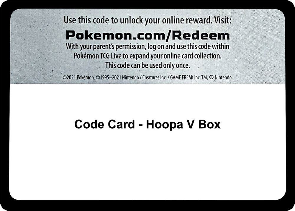 Code Card - Hoopa V Box - Code Card SWSH08: Fusion Strike