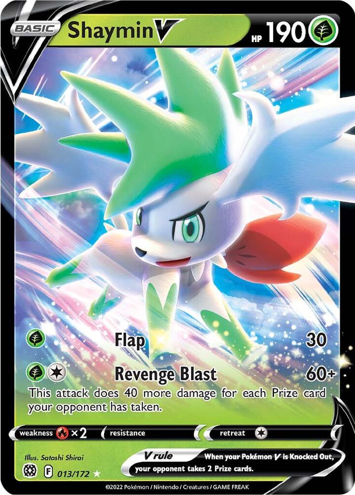 Shaymin V 013/172 Ultra Rare Brilliant Stars Pokémon card