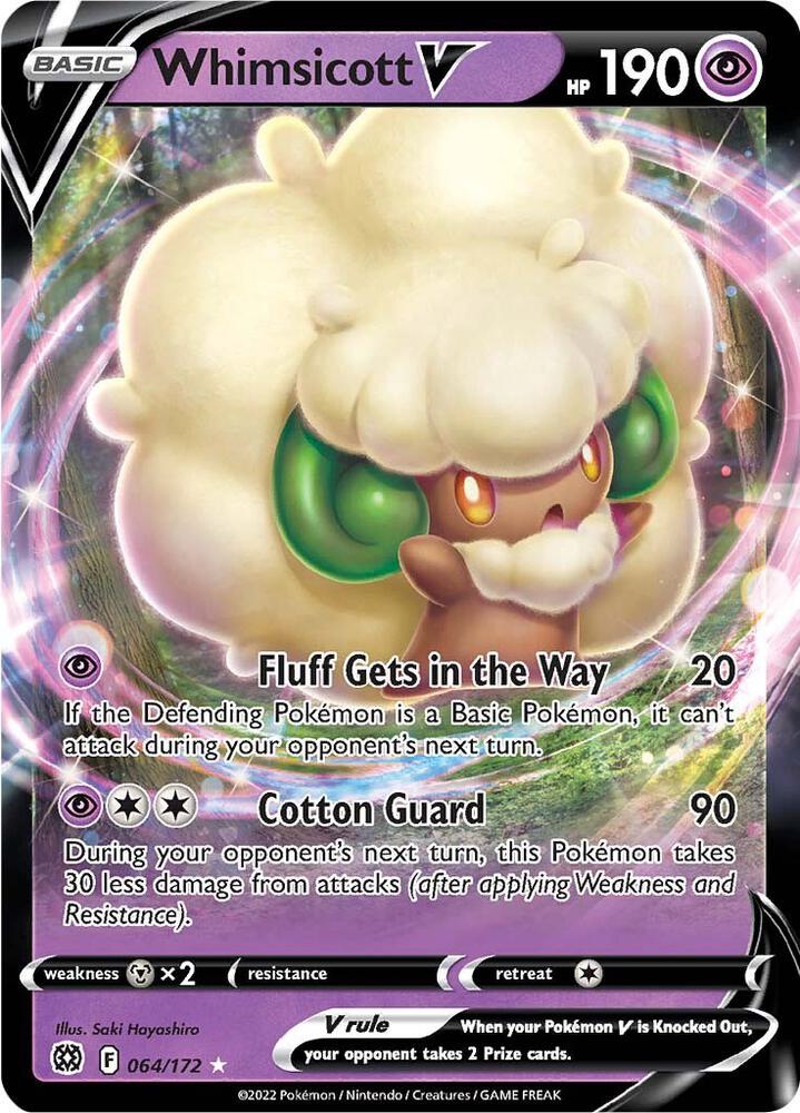 Whimsicott V 064/172 Ultra Rare Brilliant Stars Pokémon card