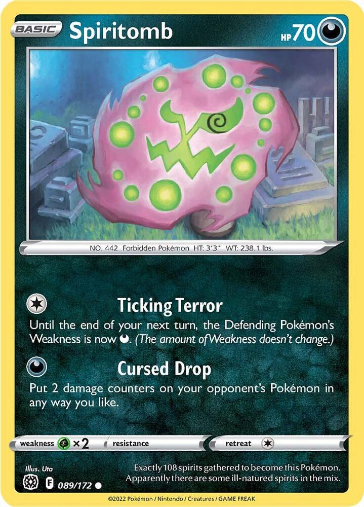 Spiritomb 089/172 Common Brilliant Stars Pokémon card