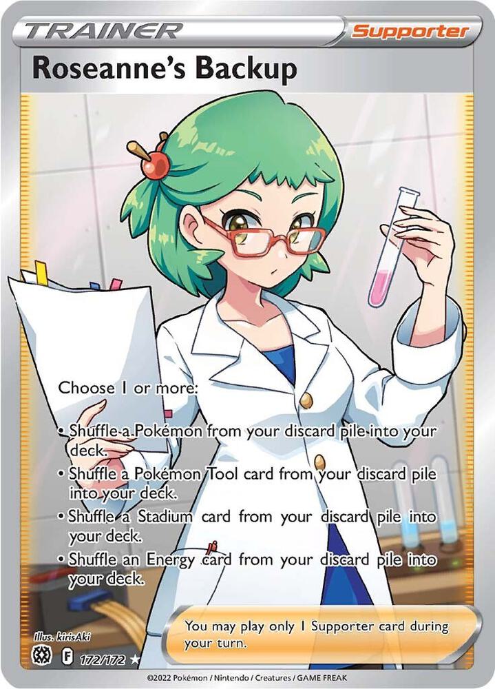 Roseanne's Backup (Full Art) 172/172 Ultra Rare Brilliant Stars Pokémon card