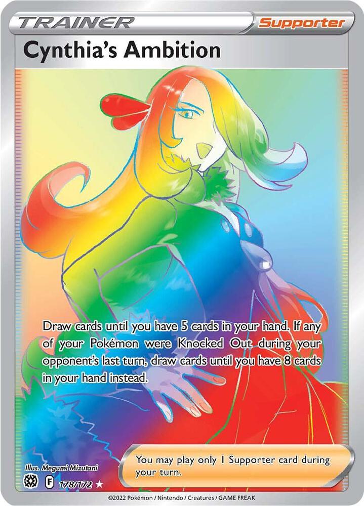 Cynthia's Ambition (Secret) 178/172 Secret Rare Brilliant Stars Pokémon card