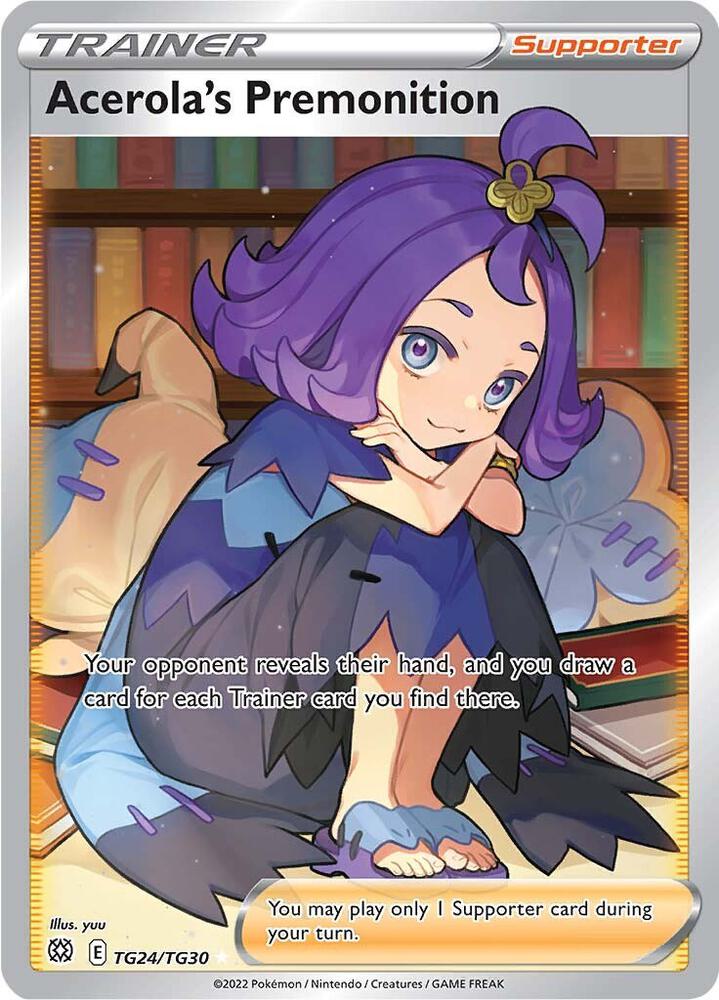 Acerola's Premonition TG24/TG30 Ultra Rare Brilliant Stars Trainer Gallery Pokémon card