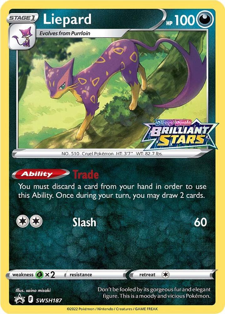 Liepard - SWSH187 - SWSH187 Promo SWSH: Sword & Shield Promo Cards