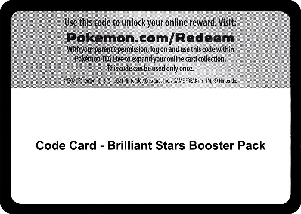 Code Card - Brilliant Stars Booster Pack - Code Card SWSH09: Brilliant Stars