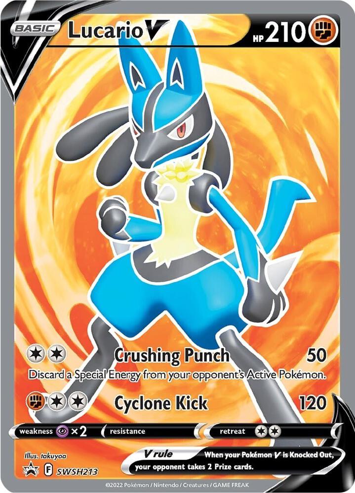 Lucario V - SWSH213 - SWSH213 Promo SWSH: Sword & Shield Promo Cards