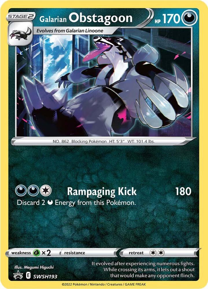 Galarian Obstagoon - SWSH193 - SWSH193 Promo SWSH: Sword & Shield Promo Cards