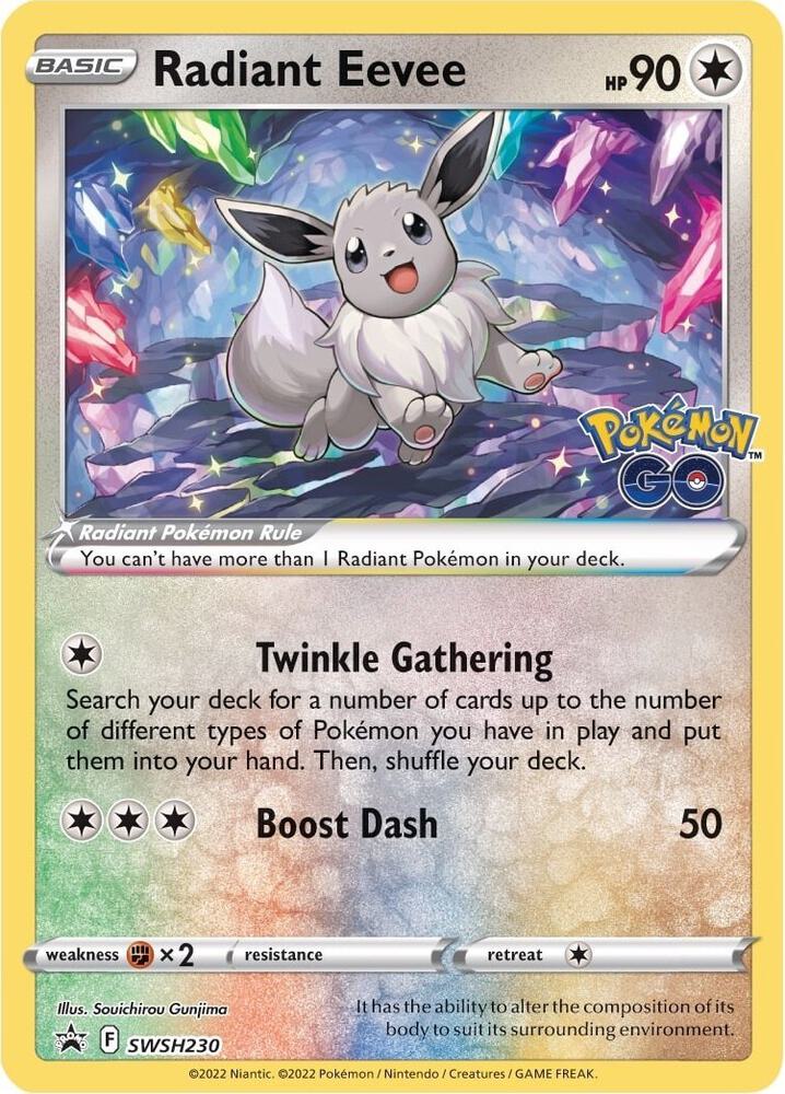 Radiant Eevee - SWSH230 SWSH230 Promo Sword & Shield Promo Cards Pokémon card