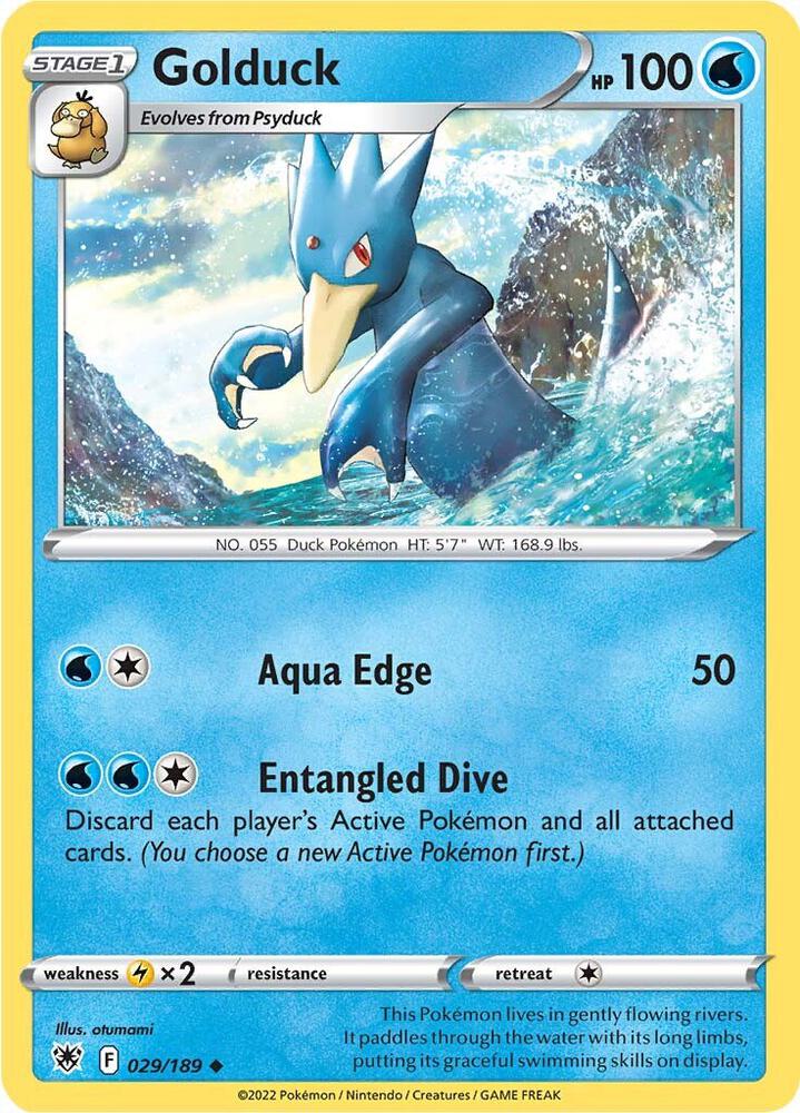 Golduck 029/189 Uncommon Astral Radiance Pokémon card