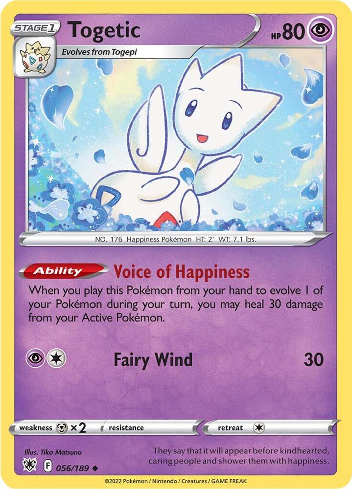 Togetic 056/189 Uncommon Astral Radiance Pokémon card