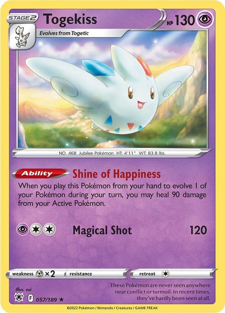 Togekiss 057/189 Holo Rare Astral Radiance Pokémon card