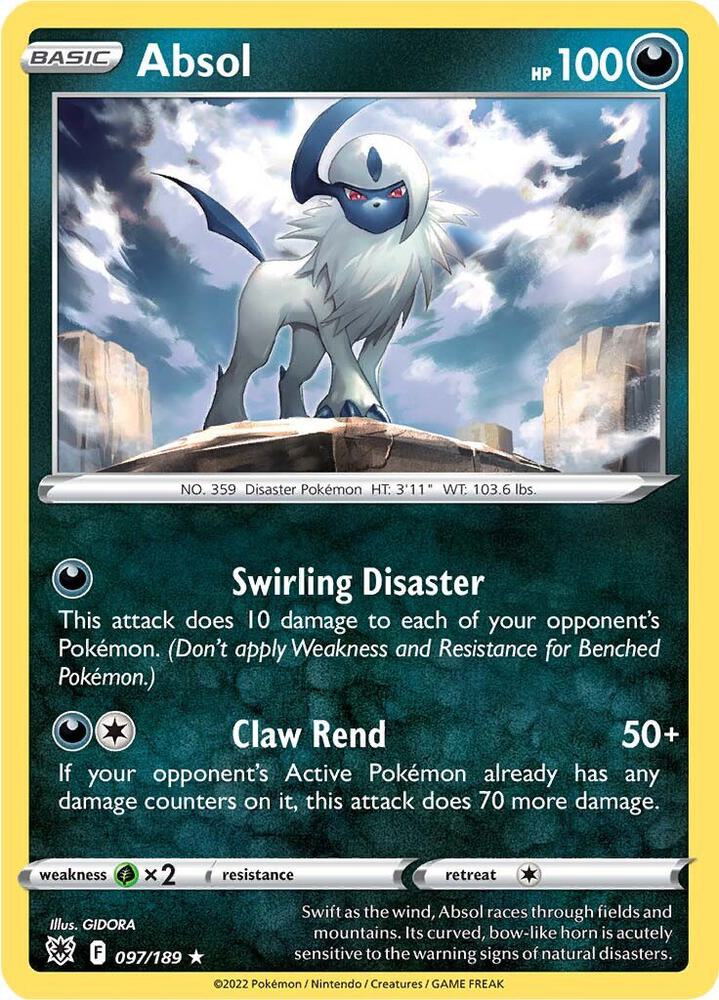 Absol - 097/189 Holo Rare SWSH10: Astral Radiance