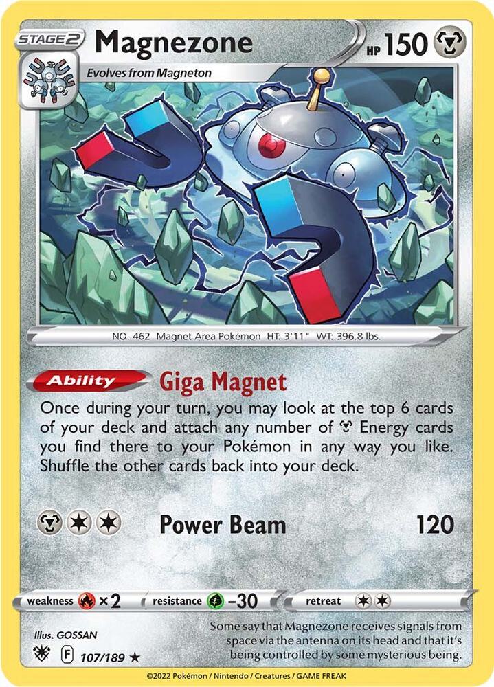 Magnezone 107/189 Holo Rare Astral Radiance Pokémon card