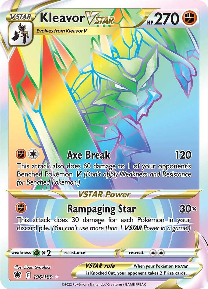 Kleavor VSTAR (Secret) - 196/189 Secret Rare SWSH10: Astral Radiance