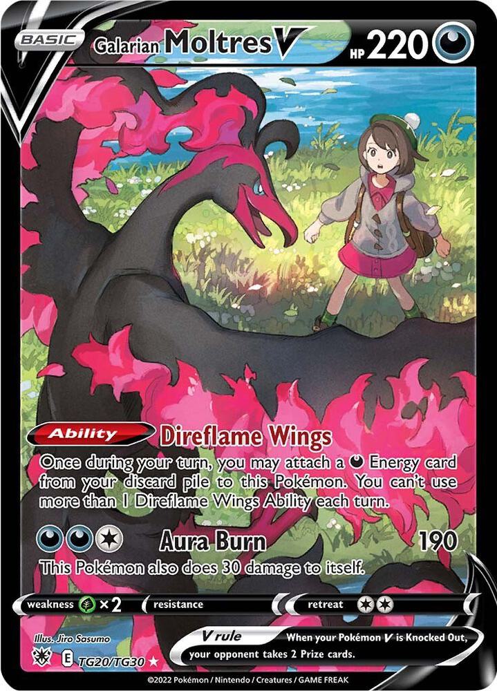 Galarian Moltres V TG20/TG30 Ultra Rare Astral Radiance Trainer Gallery Pokémon card