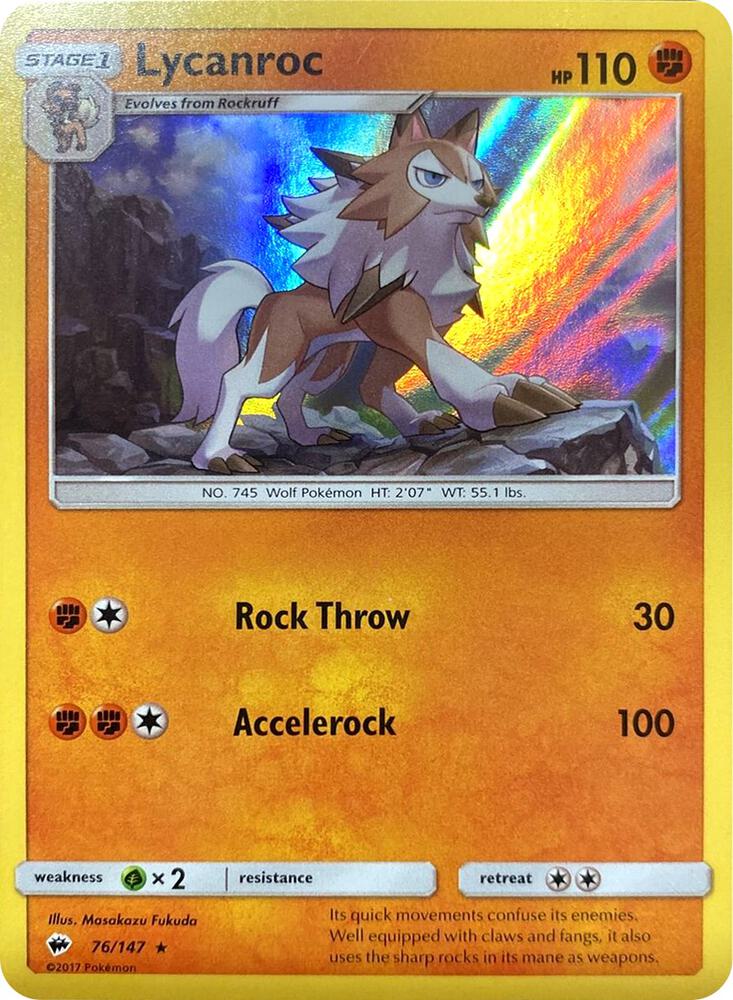Lycanroc - 76/147 (Water Web Holo) 076/147 Promo Miscellaneous Cards & Products Pokémon card
