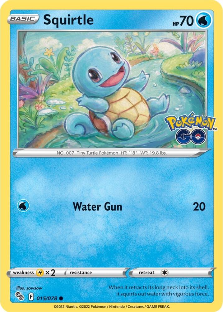 Squirtle 015/078 Common Pokemon GO Pokémon card