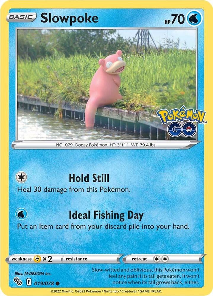 Slowpoke 019/078 Common Pokemon GO Pokémon card
