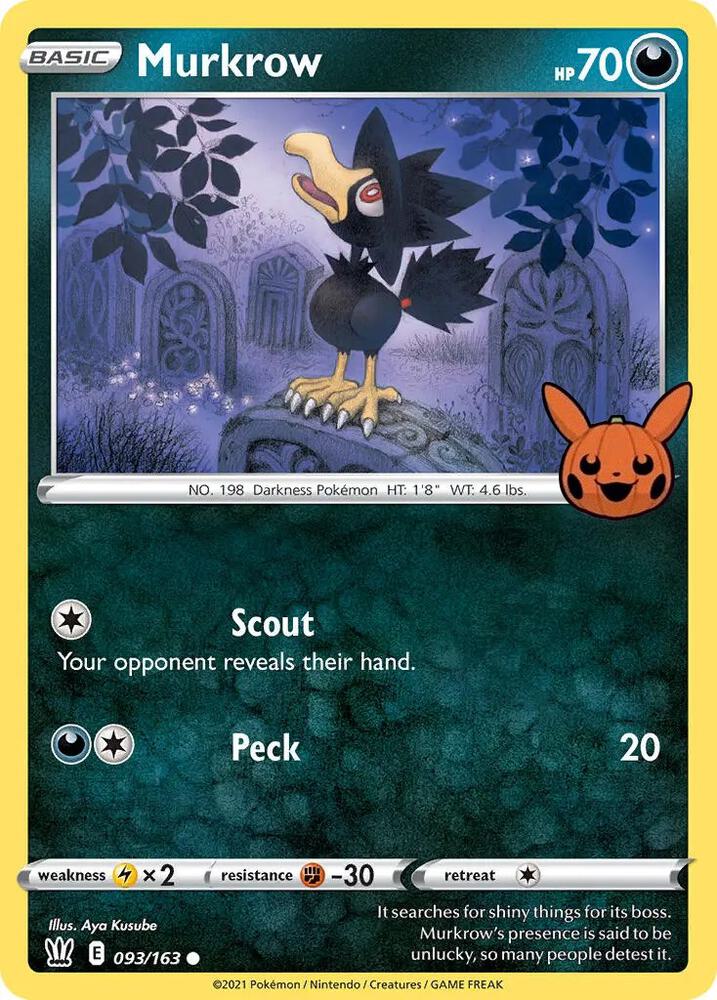 Murkrow - 093/163 Promo Trick or Trade BOOster Bundle