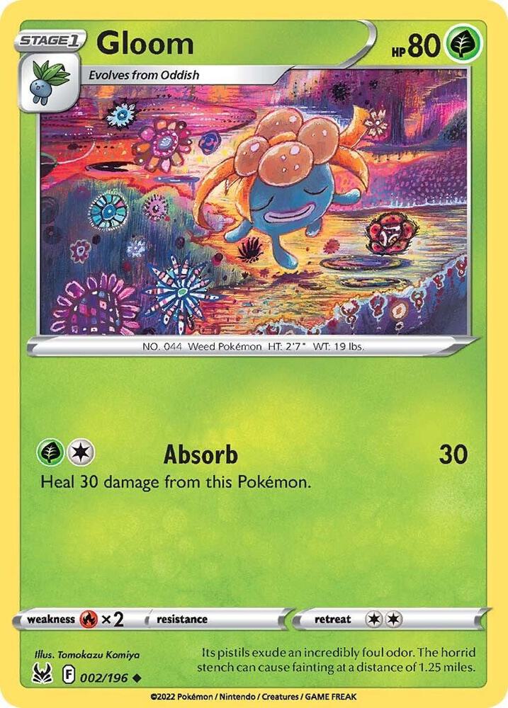 Gloom 002/196 Uncommon Lost Origin Pokémon card