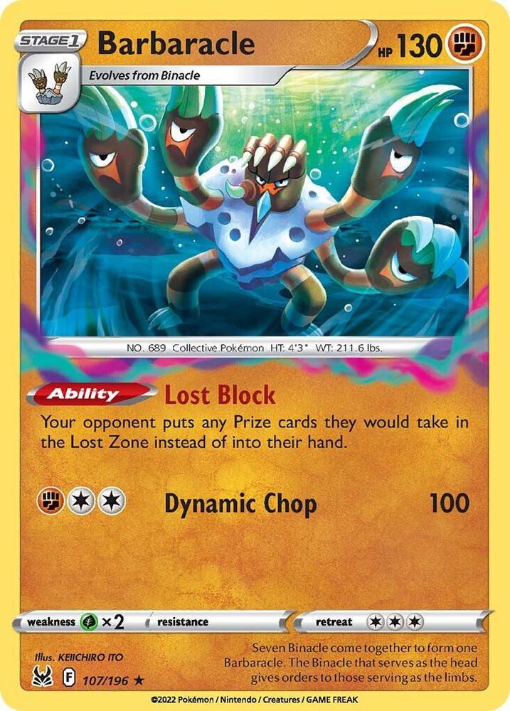 Barbaracle - 107/196 Holo Rare SWSH11: Lost Origin
