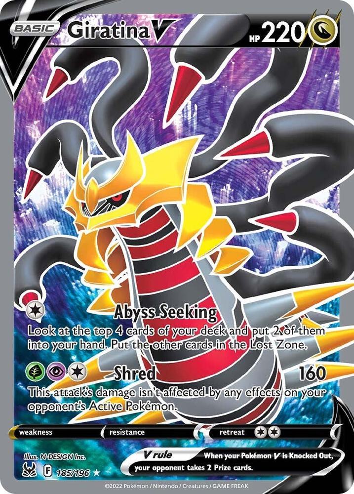 Giratina V (Full Art) - 185/196 Ultra Rare SWSH11: Lost Origin