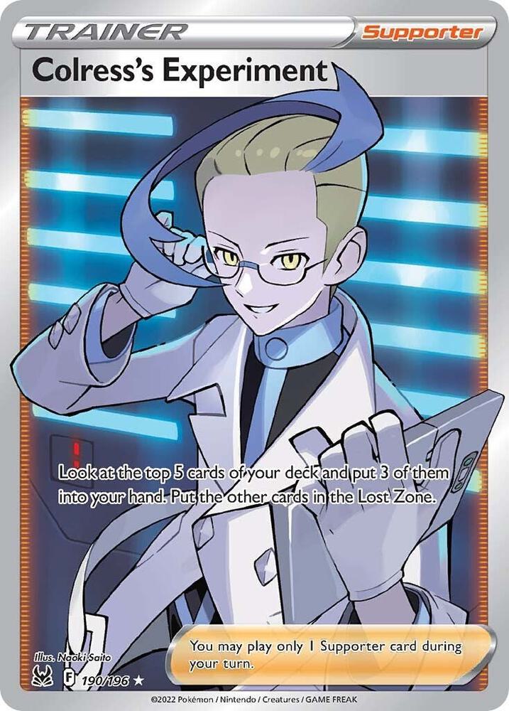 Colress's Experiment (Full Art) - 190/196 Ultra Rare SWSH11: Lost Origin