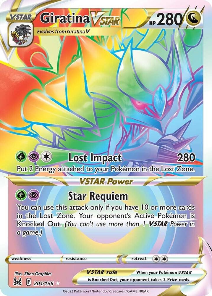 Giratina VSTAR (201) (Secret) - 201/196 Secret Rare SWSH11: Lost Origin