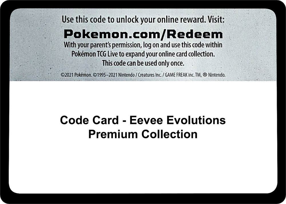 Code Card - Eevee Evolutions Premium Collection - Code Card Miscellaneous Cards & Products