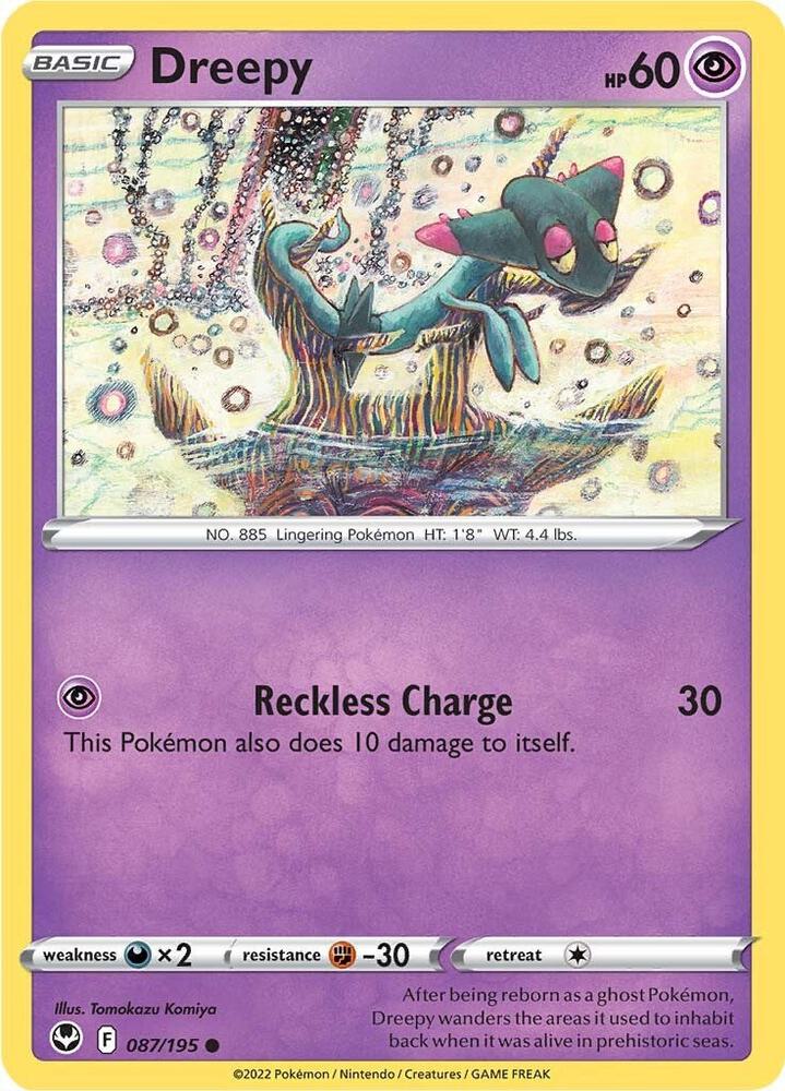 Dreepy 087/195 Common Silver Tempest Pokémon card