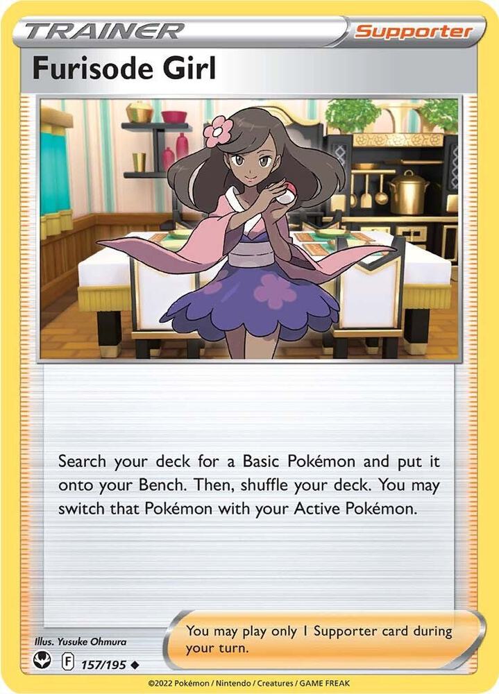 Furisode Girl 157/195 Uncommon Silver Tempest Pokémon card