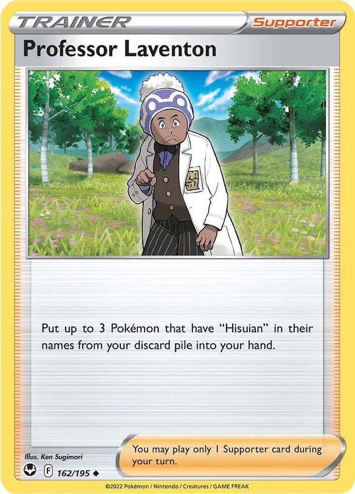 Professor Laventon 162/195 Uncommon Silver Tempest Pokémon card