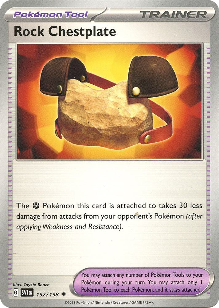 Rock Chestplate - 192/198 Uncommon SV01: Scarlet & Violet Base Set