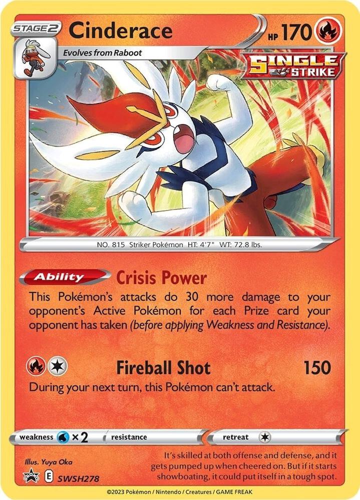 Cinderace - SWSH278 - SWSH278 Promo SWSH: Sword & Shield Promo Cards