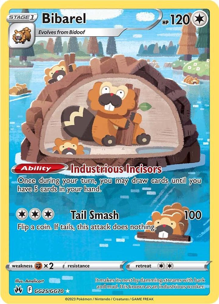 Bibarel - GG25/GG70 Ultra Rare Crown Zenith: Galarian Gallery