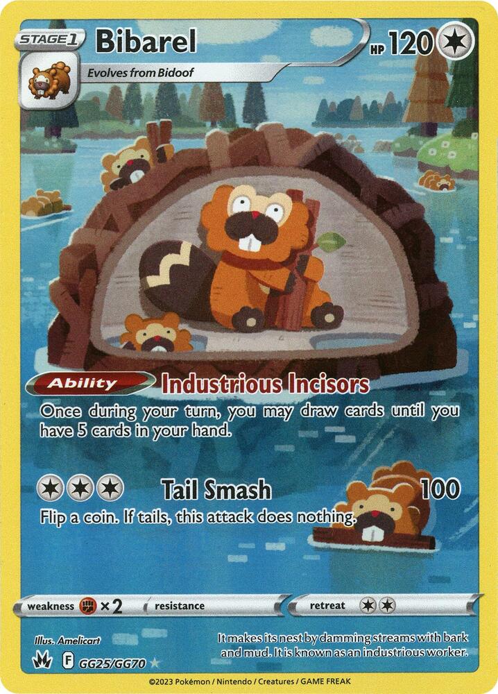 Bibarel - GG25/GG70 Ultra Rare Crown Zenith: Galarian Gallery