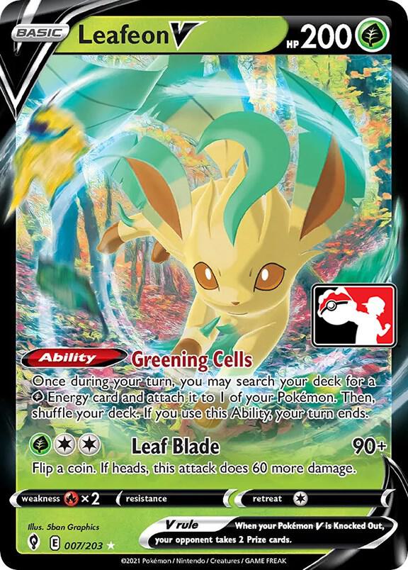 Leafeon V - 007/203 Ultra Rare Prize Pack Series Cards