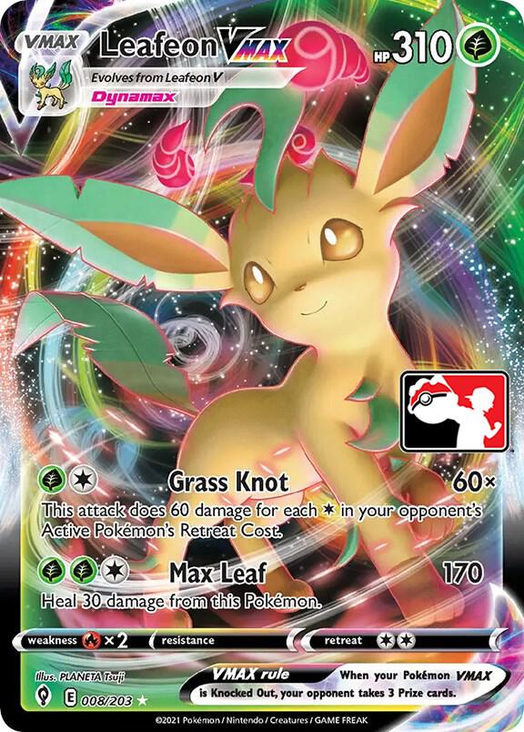 Leafeon VMAX - 008/203 008/203 Ultra Rare Prize Pack Series Cards Pokémon card