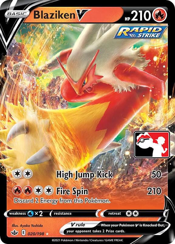 Blaziken V - 020/198 020/198 Ultra Rare Prize Pack Series Cards Pokémon card