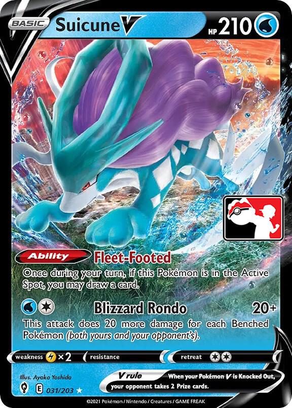 Suicune V - 031/203 031/203 Ultra Rare Prize Pack Series Cards Pokémon card