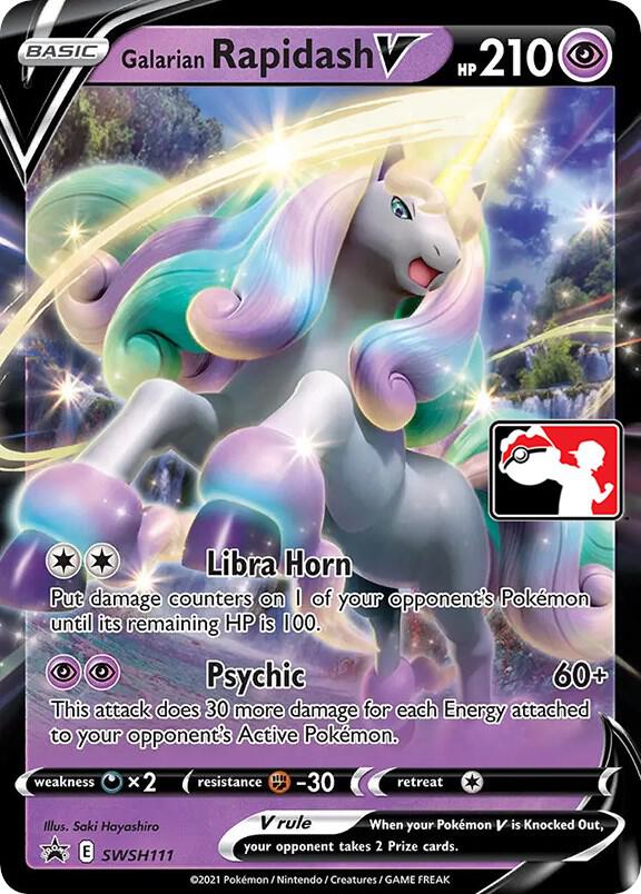 Galarian Rapidash V - SWSH111 SWSH111 Promo Prize Pack Series Cards Pokémon card