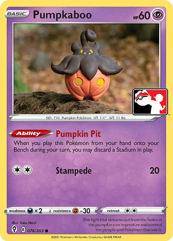 Pumpkaboo - 076/203 076/203 Common Prize Pack Series Cards Pokémon card