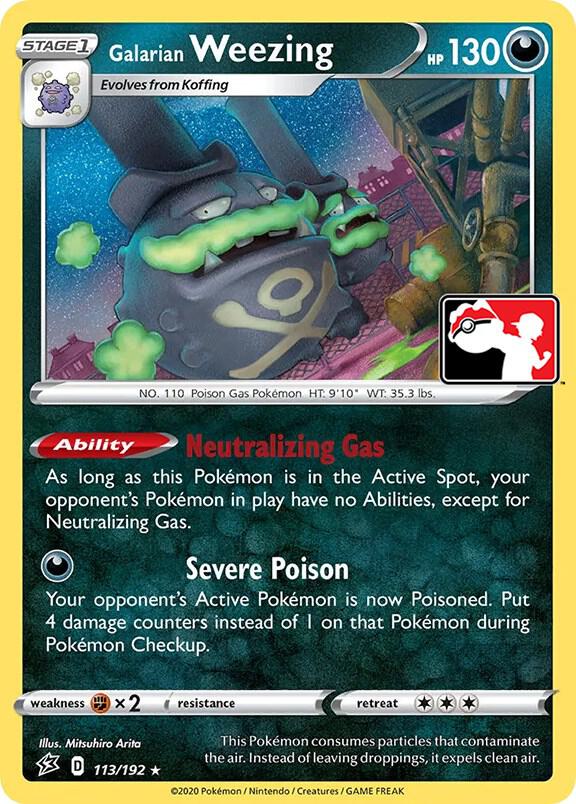 Galarian Weezing - 113/192 113/192 Rare Prize Pack Series Cards Pokémon card