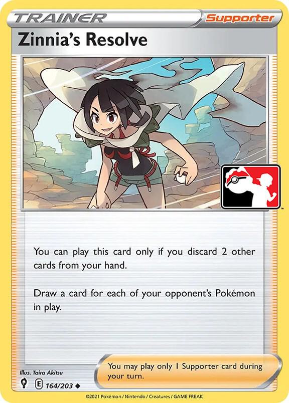 Zinnia's Resolve - 164/203 164/203 Uncommon Prize Pack Series Cards Pokémon card