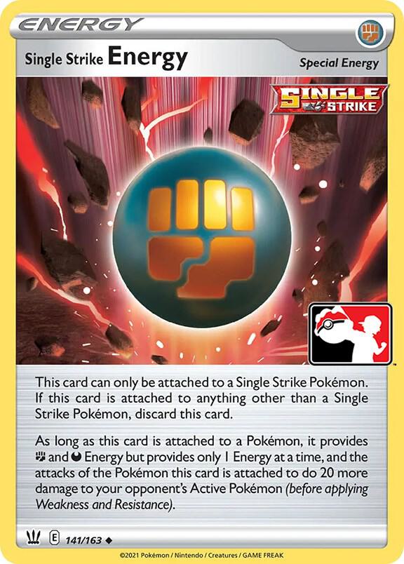 Single Strike Energy - 141/163 141/163 Uncommon Prize Pack Series Cards Pokémon card